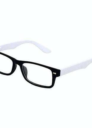 "дороти перкинс". очки черные с белыми дужками и прозрачными стеклами, прорезиненная оправа
