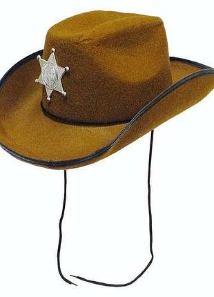 "шериф". шляпа карнавальная со звездой