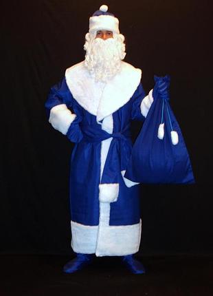 Костюм св.миколая/д.мороза первозданний синій-6 р-р 50-56