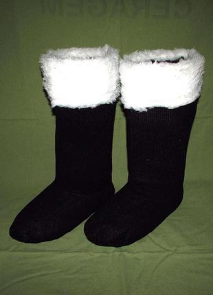 Чоботи санта клауса/герої чорні супер-високі (р-р 41-42)