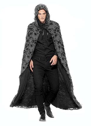 Карнавальный плащ с капюшоном средневековый колдун