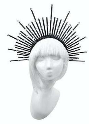 Обруч карнавальний джессіка сріблясто-чорний