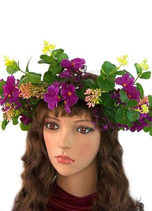 Украинский купальский венок любава с фиалками (3-5 дней)