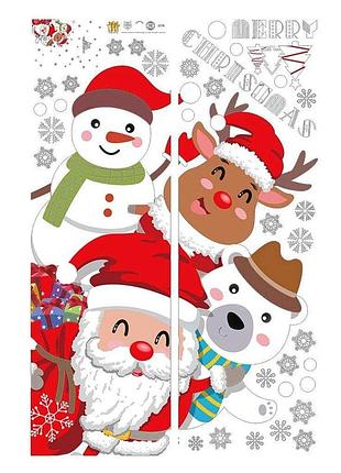 Интерьерная наклейка санта-клаус и друзья