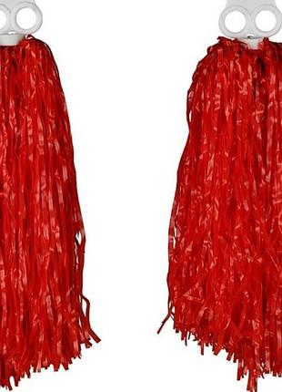 Красные помпоны для черлидинга