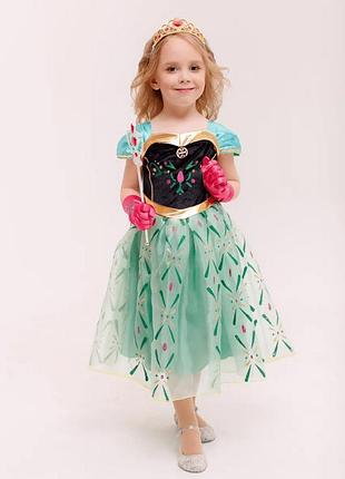 Платье анны "холодное сердце" зеленое