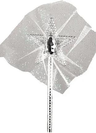 Палочка волшебная "фея" серебристая