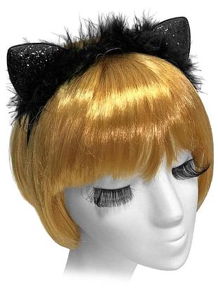 Ушки кошка блестящие