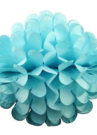 Бумажный шар цветок 30см (голубой 0001)