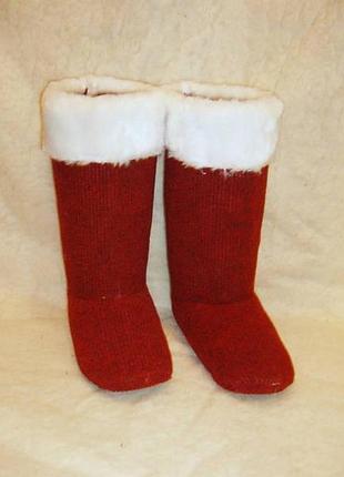 Сапожки детские (размер 34) карнавальные бордо+мех