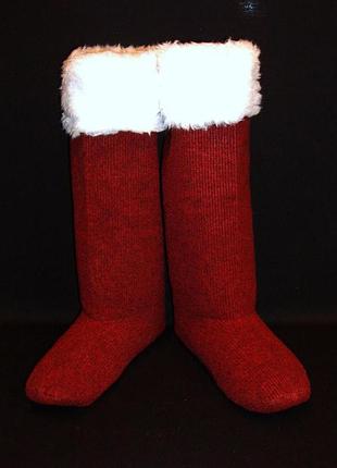 Чоботи св. миколая/д. мороза/герої бордові супер-високі (р-р 45-46)
