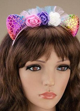 Ушки розовые кошечки кинцуги