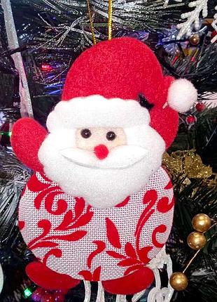 Новорічна прикраса підвіска санта-клауса з візерунком
