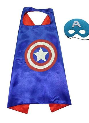 Маскарадный плащ с маской капитан америка