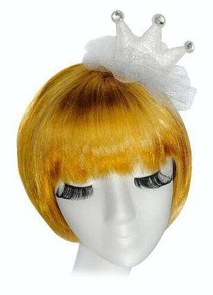 Корона на заколці. з фатином срібляста, коронка