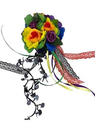 Брошка - шпилька кольорова зі стрічками santa catarina