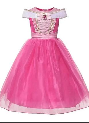 Сукня принцеси аврори гіпюрова рожева