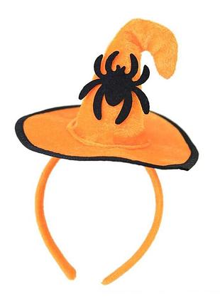 Шляпка на ободке хэллоуин с пауком