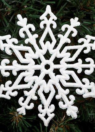 Украшение снежинка морозный узор