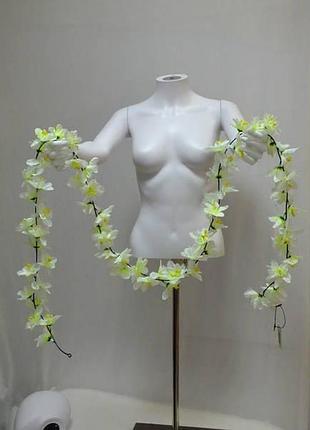 Гирлянда гавайские леи, цветы 185 см белая