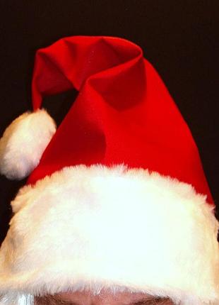 Шапка-ковпак р-р 58-60 санта клауса класика саржа, хутро
