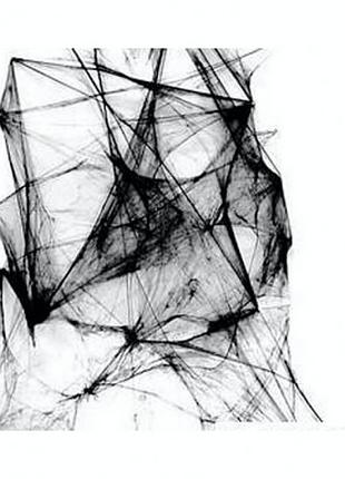 Павутина чорна  20 грам та 2 павука  (тягнеться на 6 метрів) (3 шт)