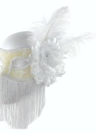 Маска бальная белая