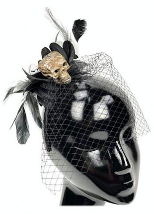 Обруч череп с вуалью 502729