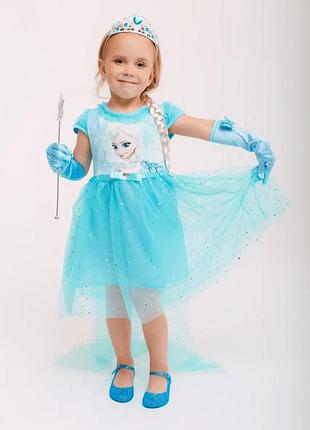 Сукня для ельзи коротка блакитна