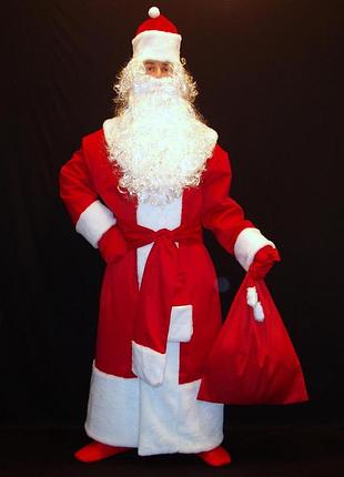 Костюм св.николая/д.мороза православный красный-4 р-р 50-56