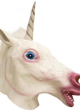 Маска латексная единорог, лошадь, конь