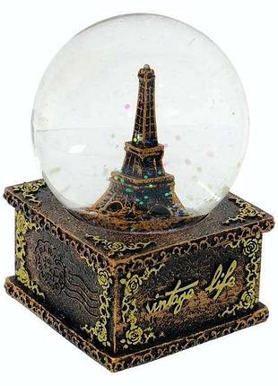 Шар с блестками эйфелева башня