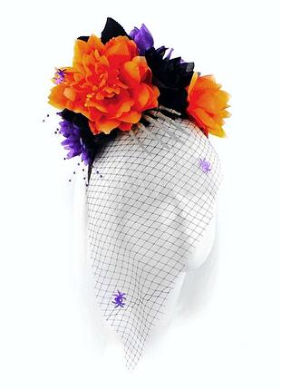 Обруч гламурний halloween чорно-оранжевий