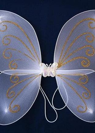 Крылья бабочки средние 40х40см белые