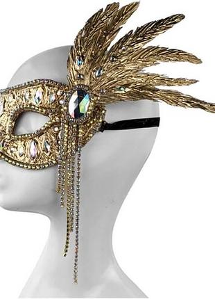 Маска золотистая венецианская new