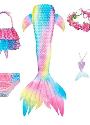 Костюм карнавальный русалочки ариэль с веночком и кулоном