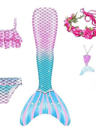 Костюм карнавальный русалочки ариэль с веночком и кулоном