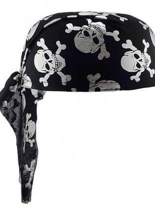 Бандана срібло піратська з черепами