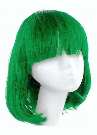Перука "каре подовжене" матова зелена