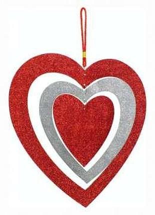 Декор сердце тройное