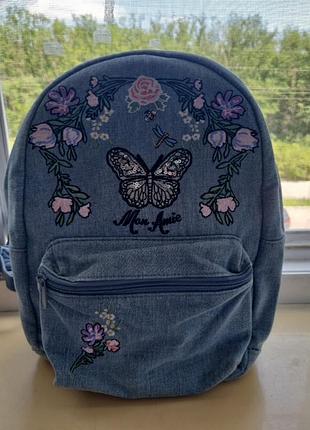 Рюкзак  🎒 джинсовый  бабочка