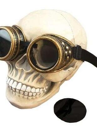 Окуляри стімпанк гогли преміум (бронза антик)