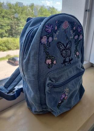 Рюкзак  🎒 джинсовый  бабочка 2