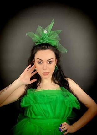 Заколка фатинова ялинка