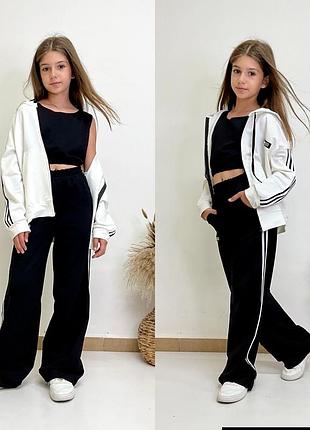 Спортивний костюм трійка, кофта, топ, штани