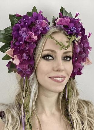 Обруч фіолетовий фея ельф