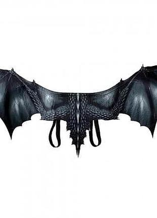 Крила чорні карнавальні косплей дракона 95х45 см