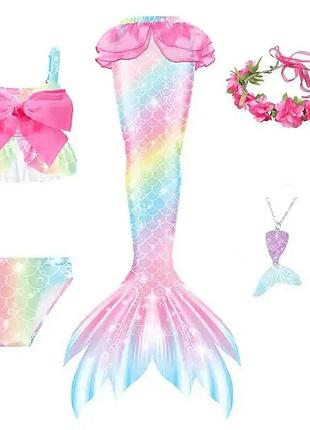 Костюм карнавальный принцессы ариэль с веночком и украшением