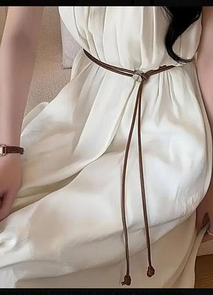 Ремень шнурок, пояс шнур, тоненький женский ремешок, ремень под платье, пояс под пиджак