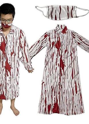 Костюм мужской 48-50, 165-180 кровавый доктор/призрак, маска